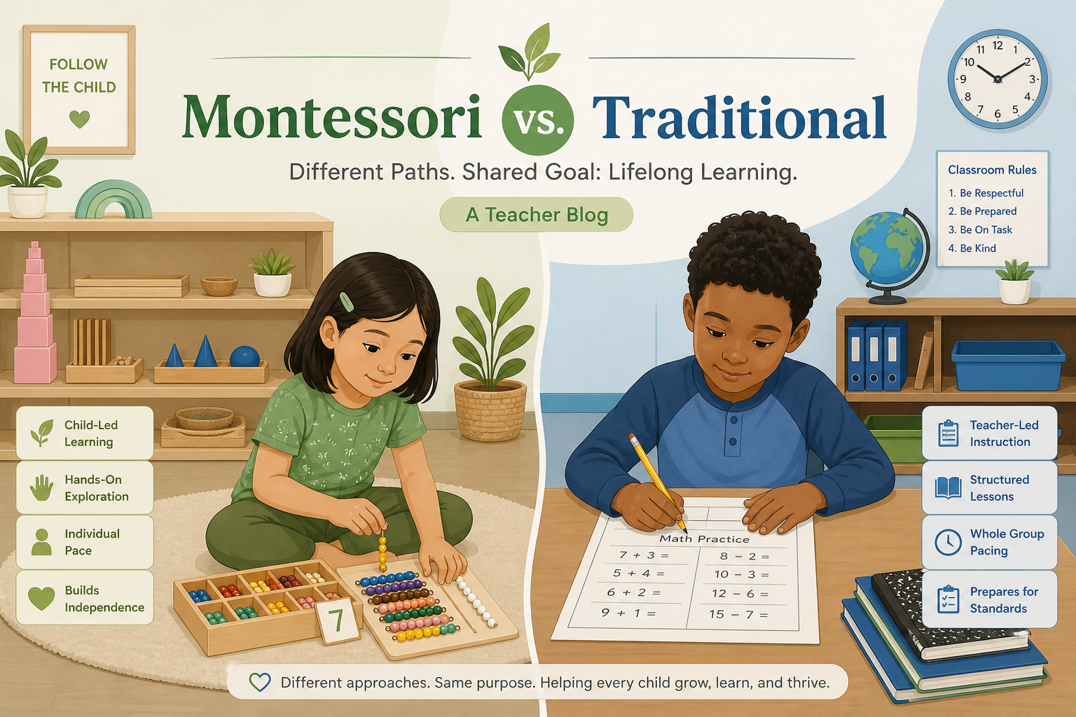 Thumbnail for Montessori vs. Traditional Worksheet Approaches